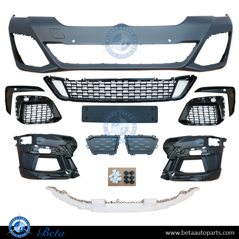 BMW 5 Series G30 LCI (2021-Up), Front Bumper assembly M-Tek without ACC, Taiwan, 51119852205