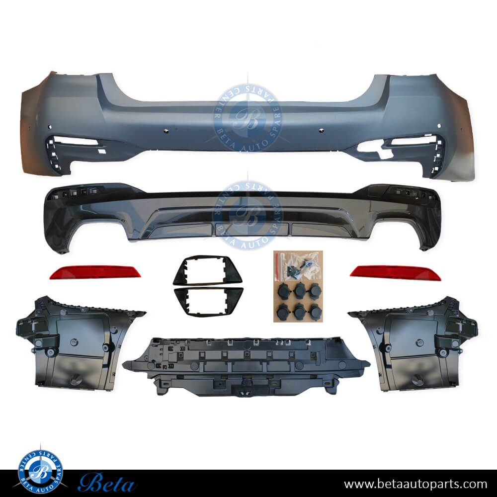 BMW 5 Series G30 LCI (2021-Up), Rear Bumper assembly M-Tek, Taiwan, 51125A2C1E9