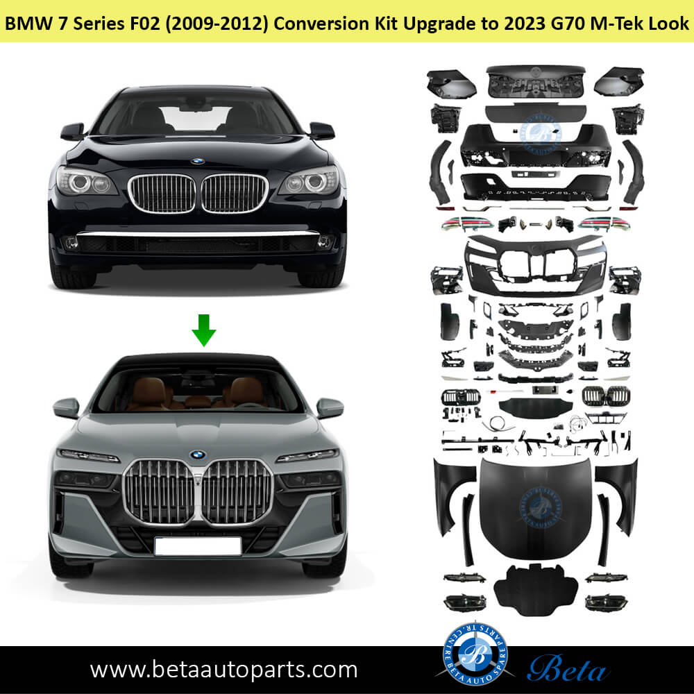 Body Kit Conversion Upgrade to 2023 G70 M-Tek Look for BMW 7 Series F02 2009-2012 models