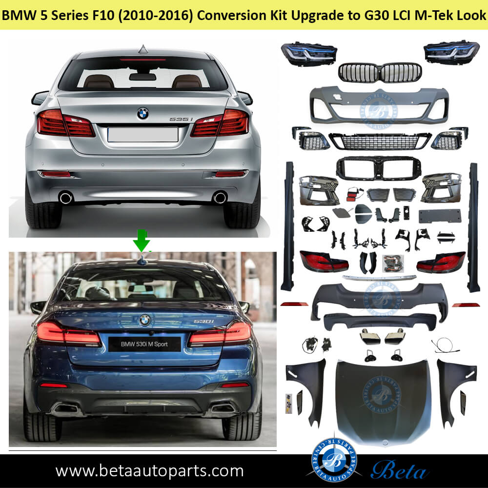 BMW 5 Series F10 (2010-2013), Conversion Kit Upgrade to G30 LCI M-Tek Look, China