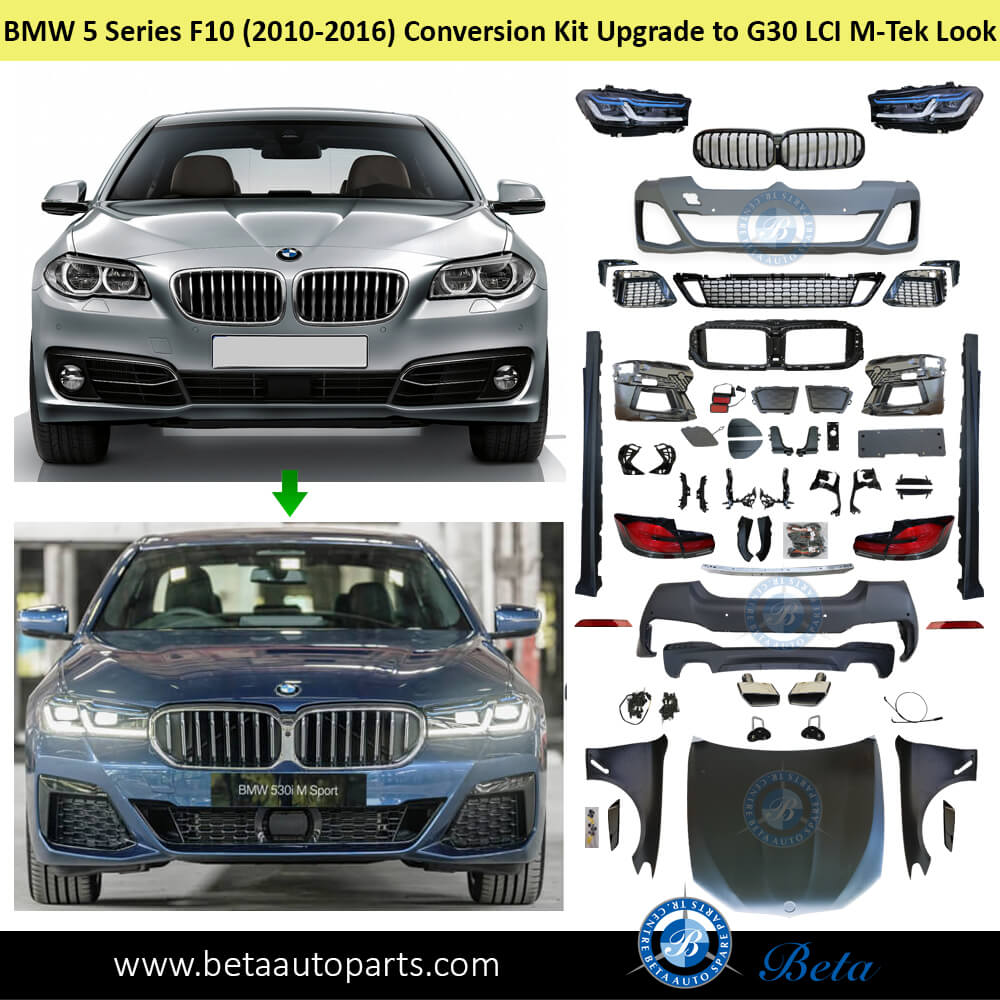 BMW 5 Series F10 (2010-2013), Conversion Kit Upgrade to G30 LCI M-Tek Look, China