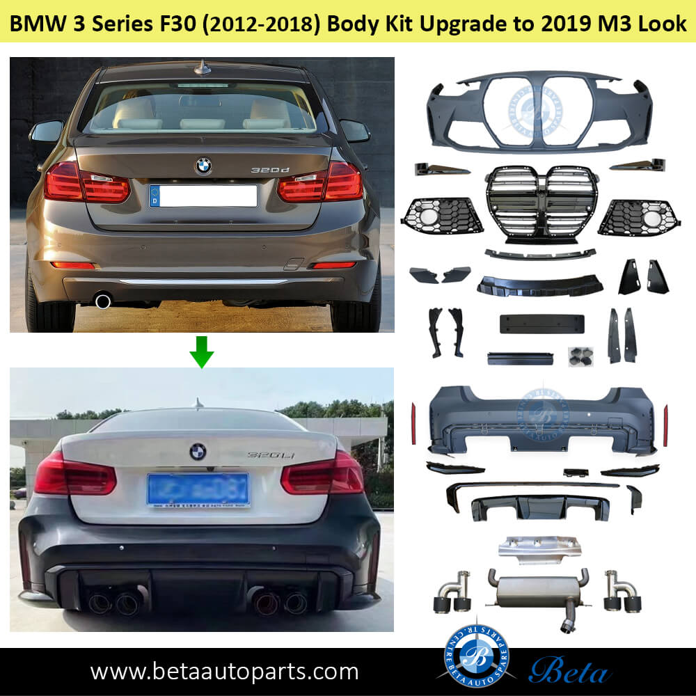 BMW 3 Series F30 (2012-2018), Body Kit Upgrade to 2019 M3 Look, China