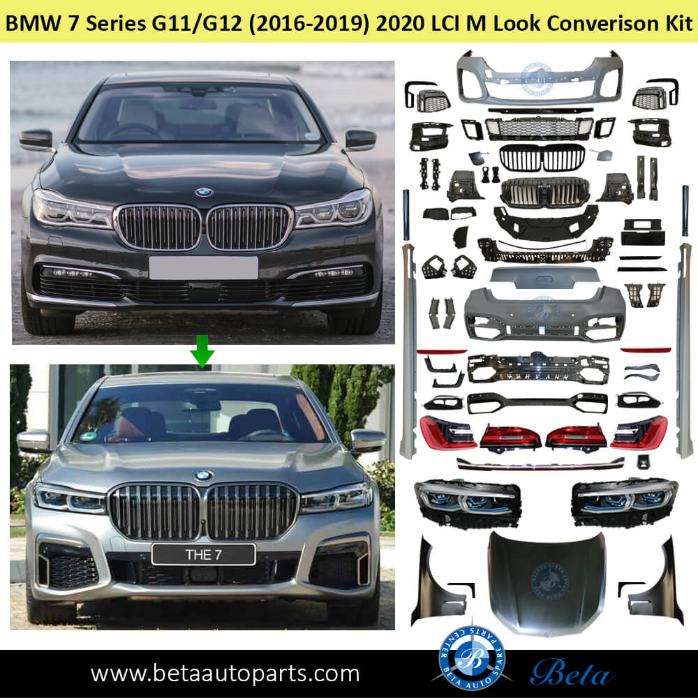 BMW 7 Series G11/G12 (2016-2019), 2020 LCI M look Conversion Kit (Black), China