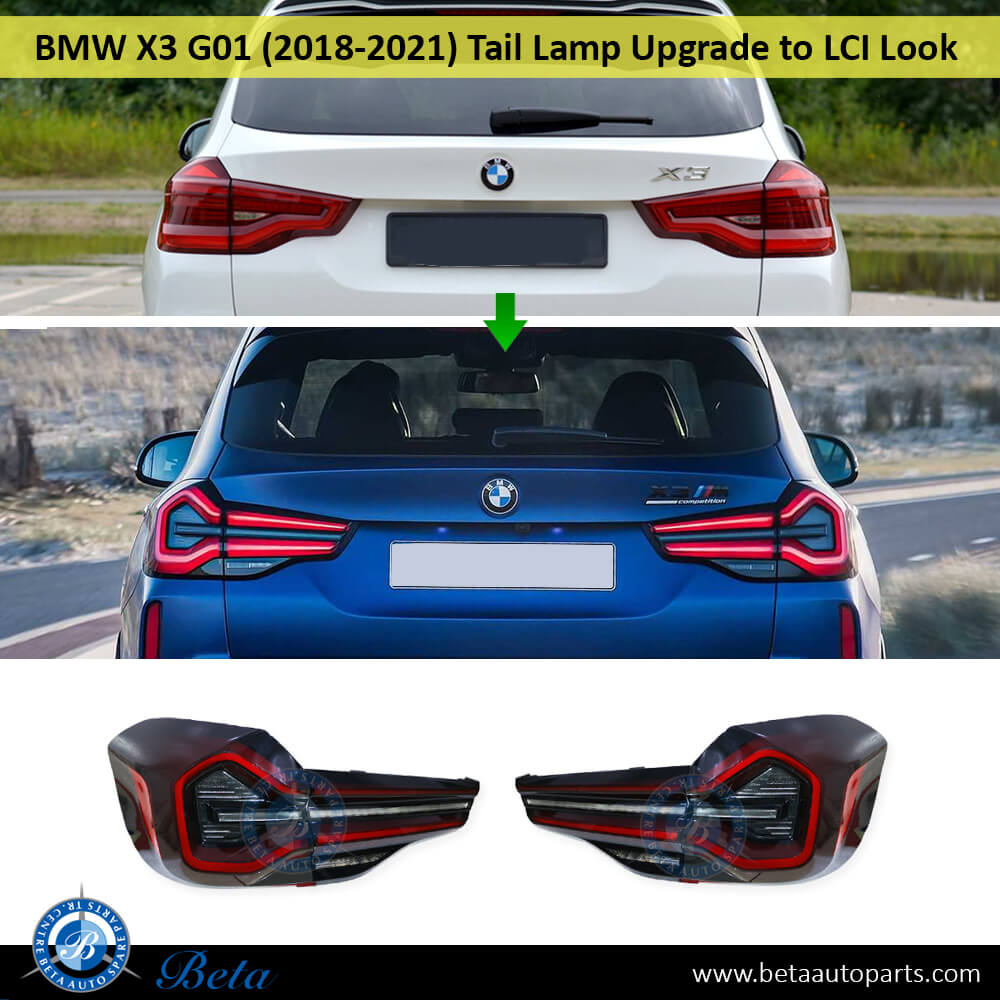 BMW X3 G01 (2018-2021), Tail Lamps Upgrade to LCI Look , China