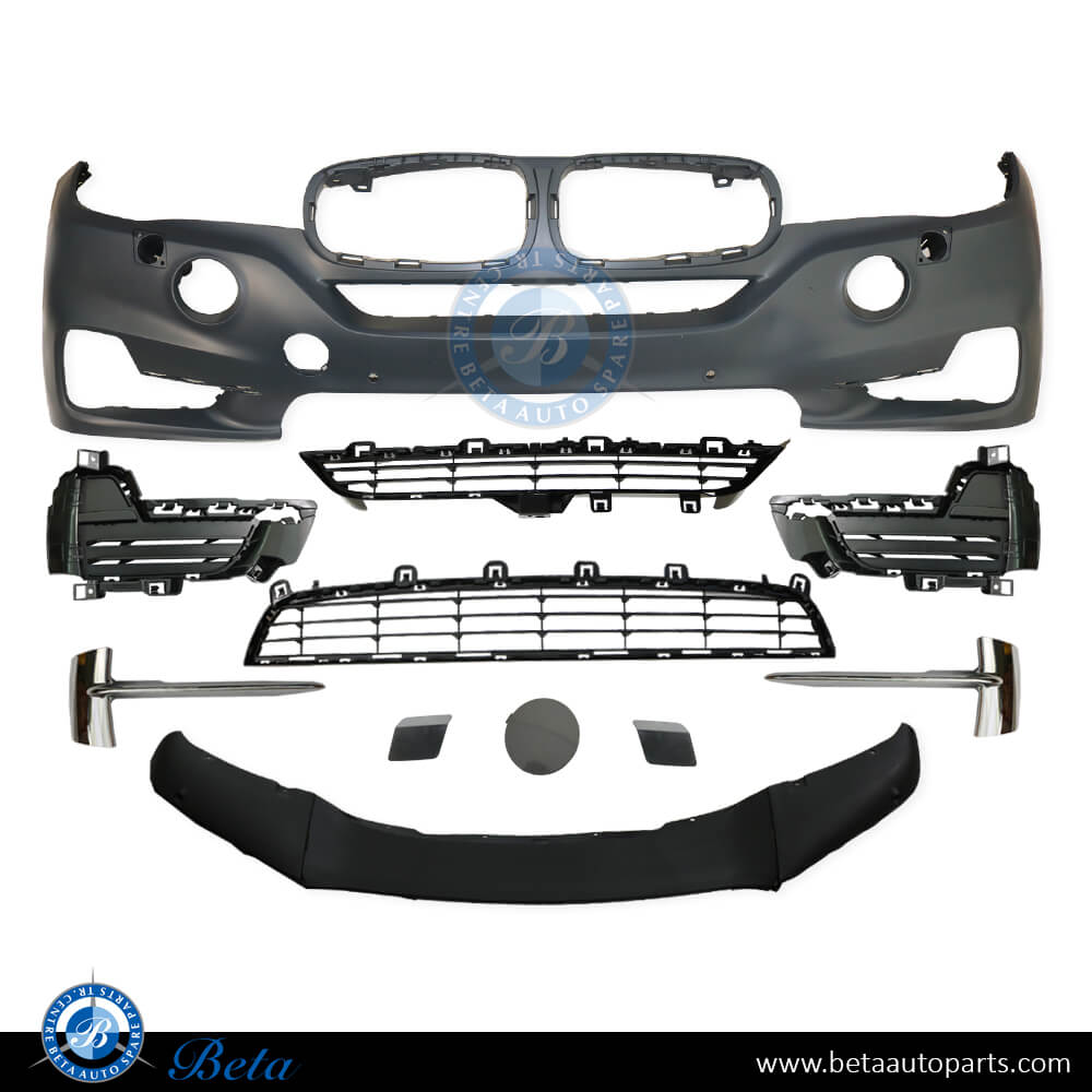 BMW X5 F15 (2014-2018), Front Bumper with hole and without LED Fog Lamp, China, 51117394935