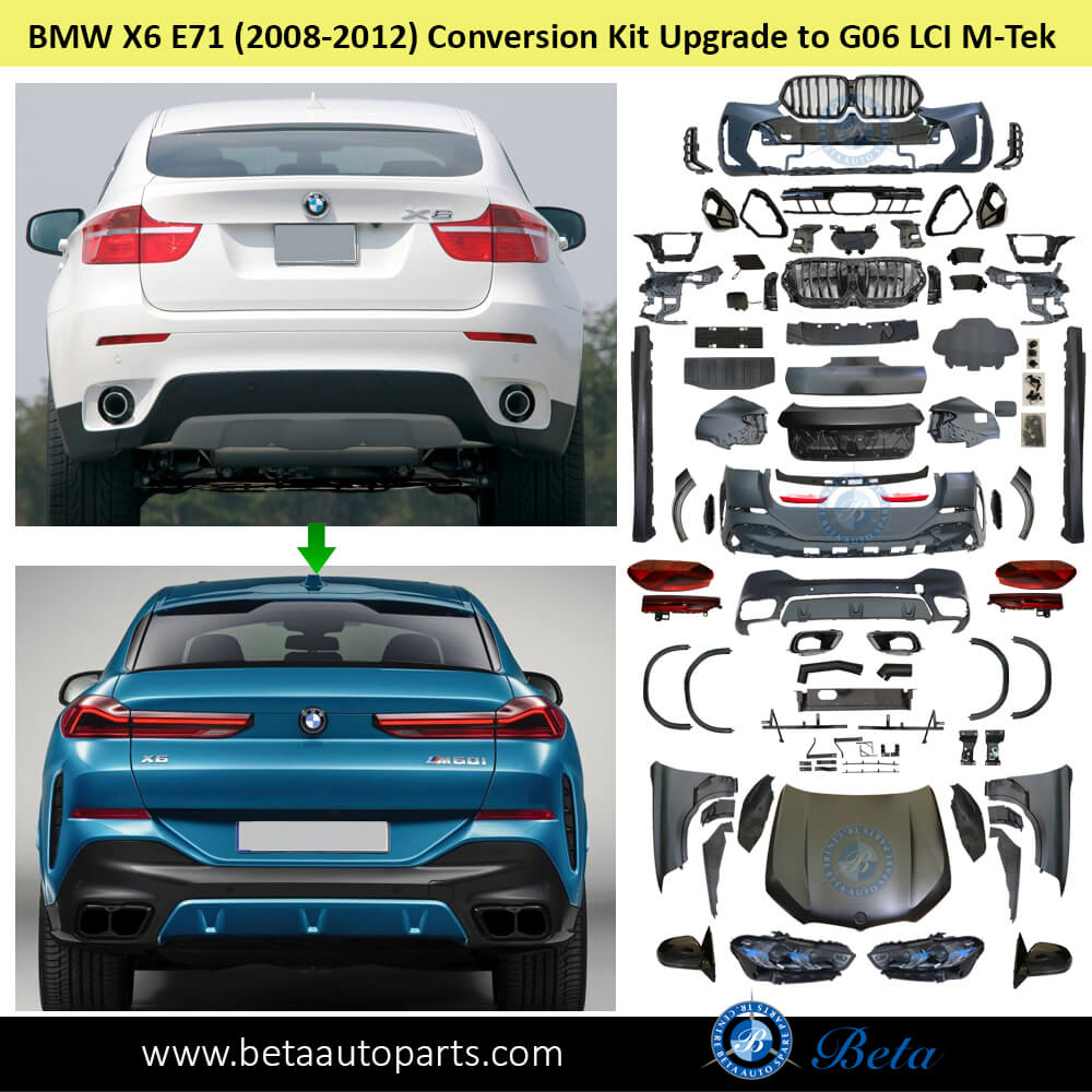 BMW X6 E71 (2008-2012), Body Kit Conversion Upgrade to G06 LCI M-Tek Look, China