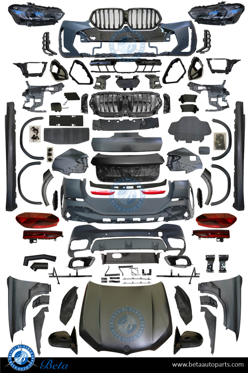 BMW X6 E71 (2008-2012), Body Kit Conversion Upgrade to G06 LCI M-Tek Look, China