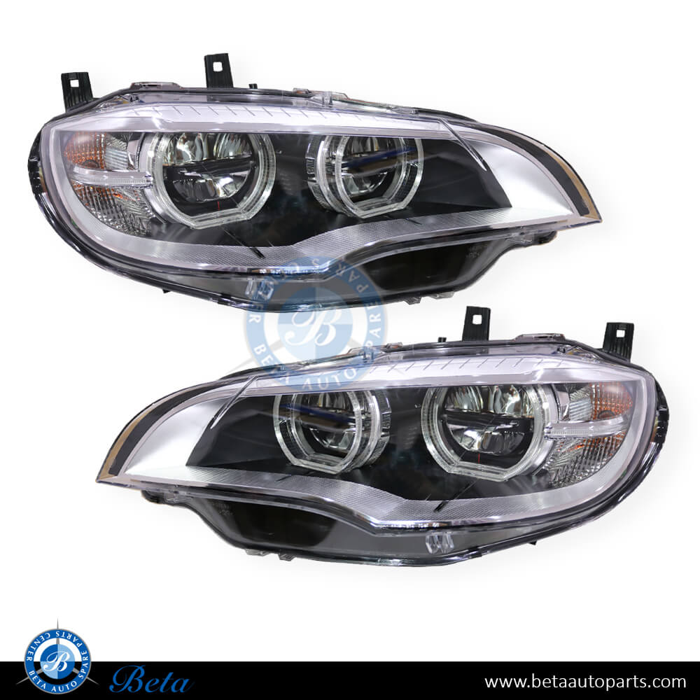 Headlamp Upgrade from Adaptive Xenon to LED look for BMW X6 E71 2008-2014 models, Part Number 63117287013 / 63117287014