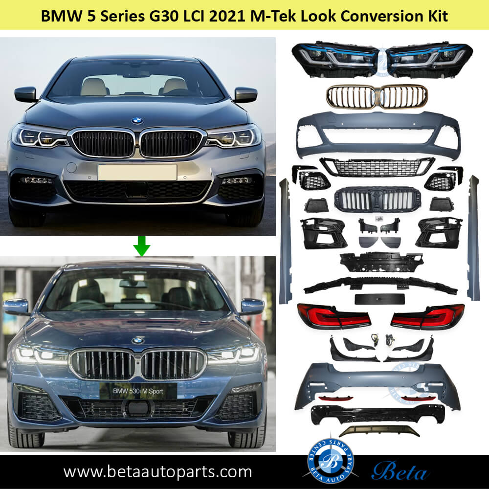 BMW 5 Series G30 (2017-2020), LCI 2021 M-Tek Look Conversion Kit, Taiwan