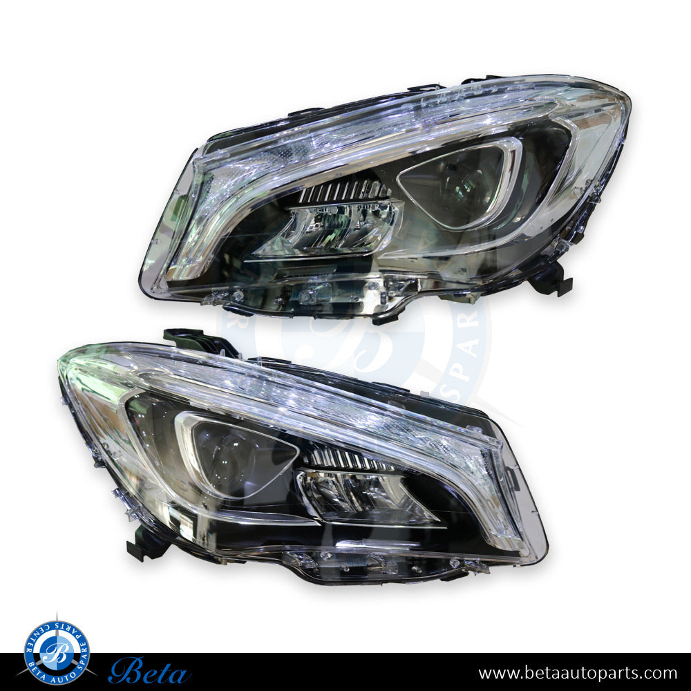 Headlamp Upgrade to 2017 Static LED Look Europe Type for Mercedes CLA Class C117 2013-2018 models, Part Number 1178206761 / 1178206861