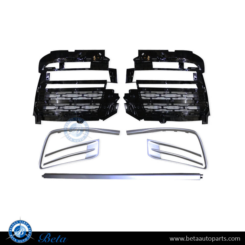 Fog Lamp Covers SVA Look with Chrome Mouldings for Range Rover Vogue 2018-Up models, Part Number LR098726/LR098725