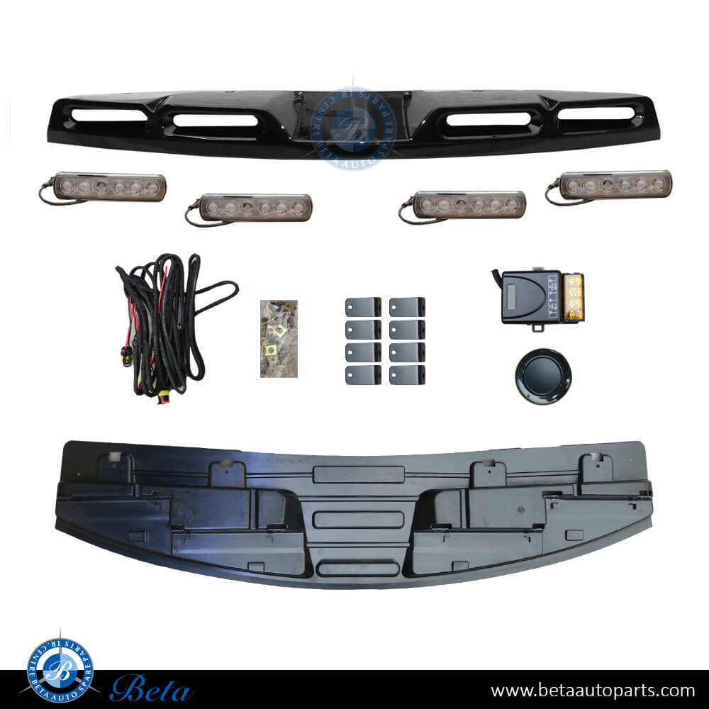 Front Roof Spoiler with LED for Land Rover Defender 2020-Up models, Part Number LR155769