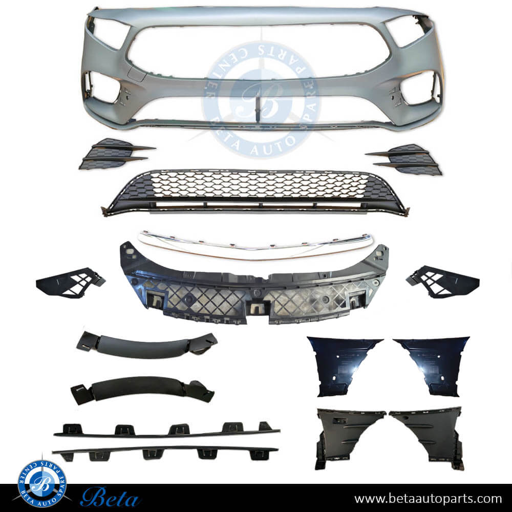 Front Bumper Assembly Normal AMG for Mercedes A-Class W177 2019-up models, Part Number 1778802801