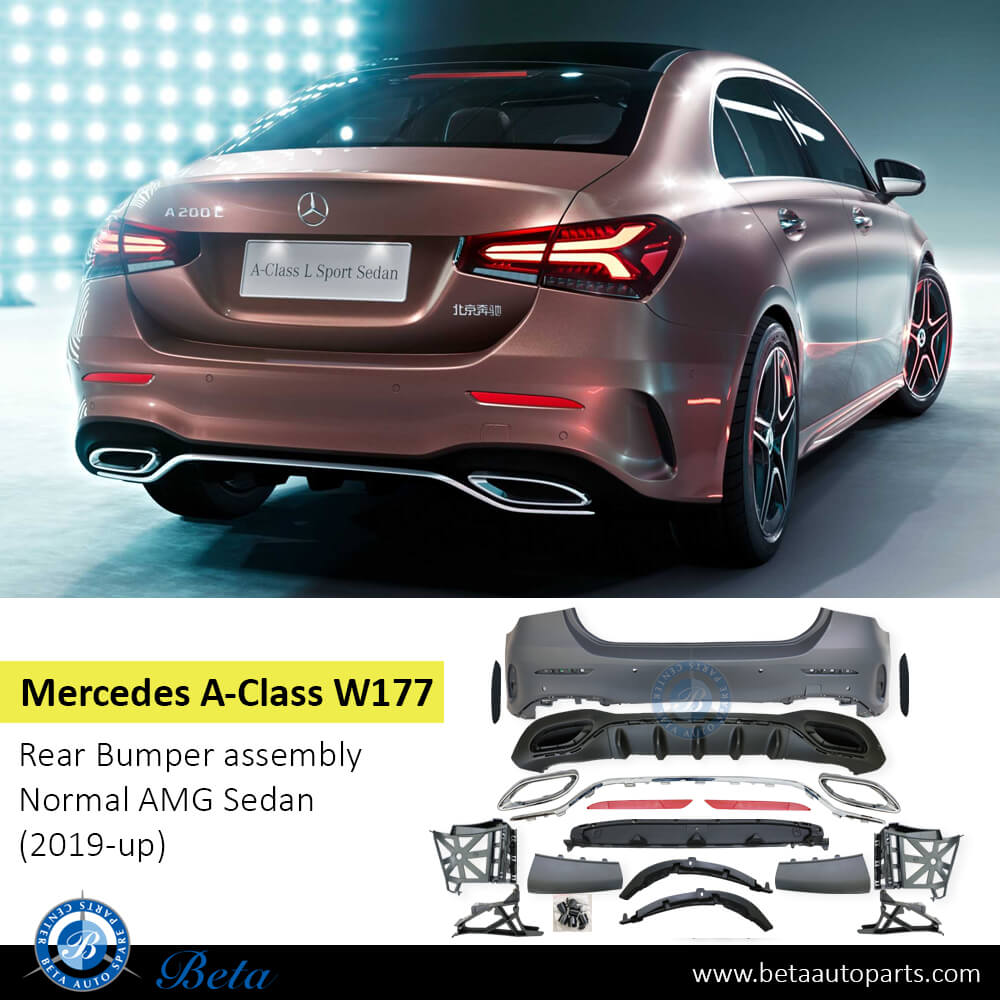 Mercedes A-Class W177 (2019-Up), Rear Bumper assembly Normal AMG for Sedan, Taiwan, 1778800002