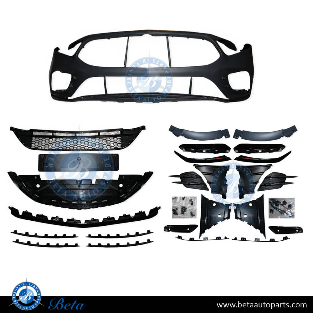 Front Bumper Assy AMG A35 with Park Assist for Mercedes A-Class W177 2019-Up models, Part Number 1778802304