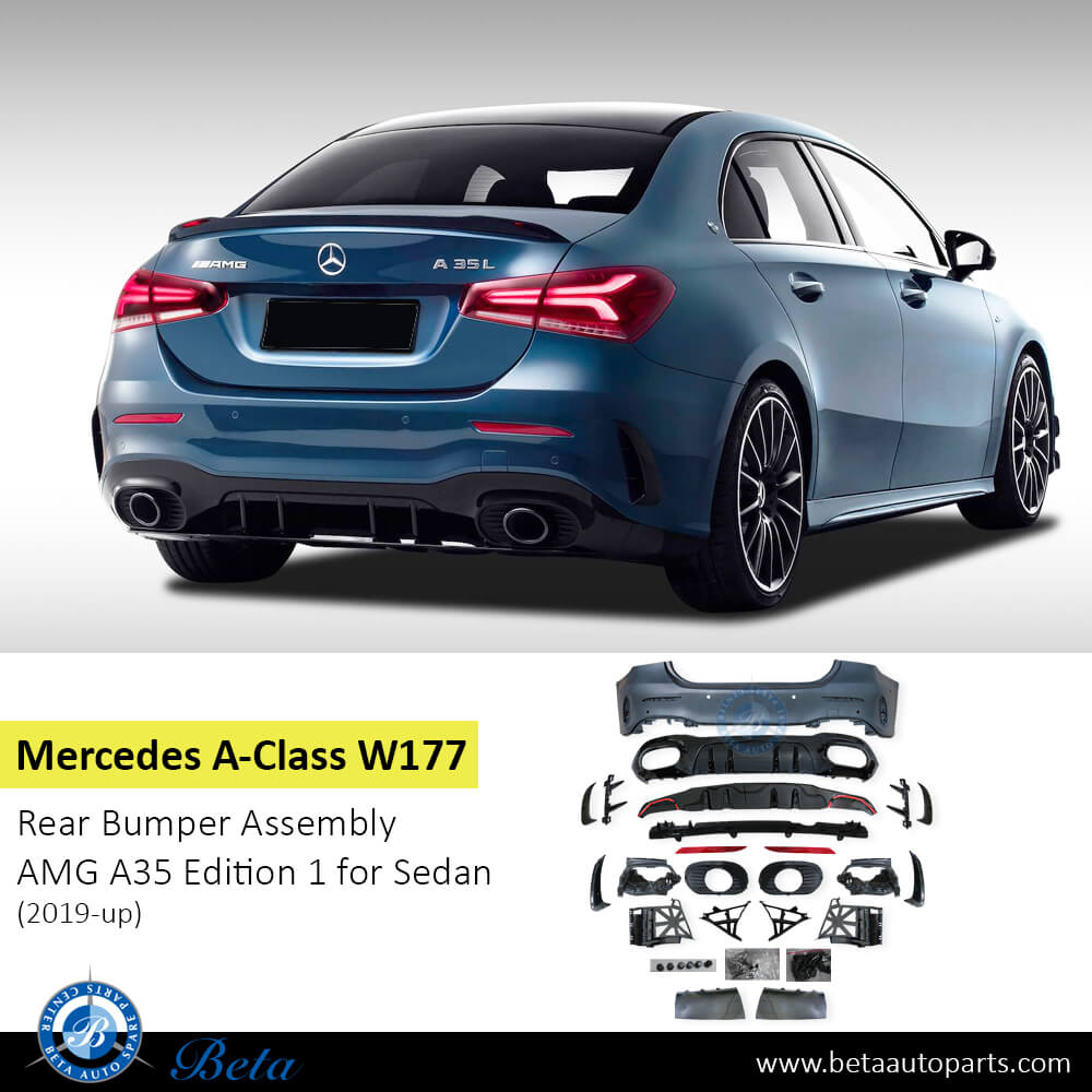 Mercedes A-Class W177 (2019-Up), Rear bumper assembly AMG A35 Edition 1 (Sedan), Taiwan, 1778800002