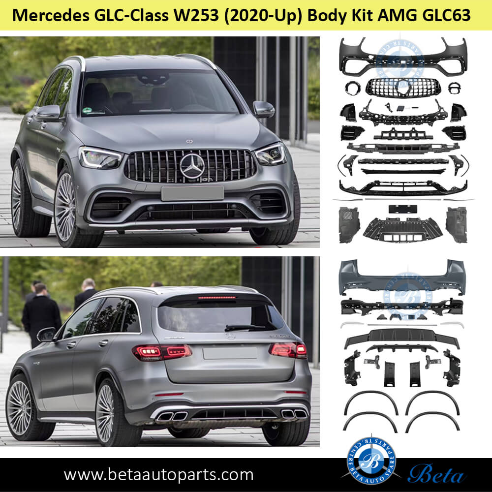 Mercedes GLC-Class W253 (2020-Up), Body Kit AMG GLC63 with Silver Moulding, Taiwan