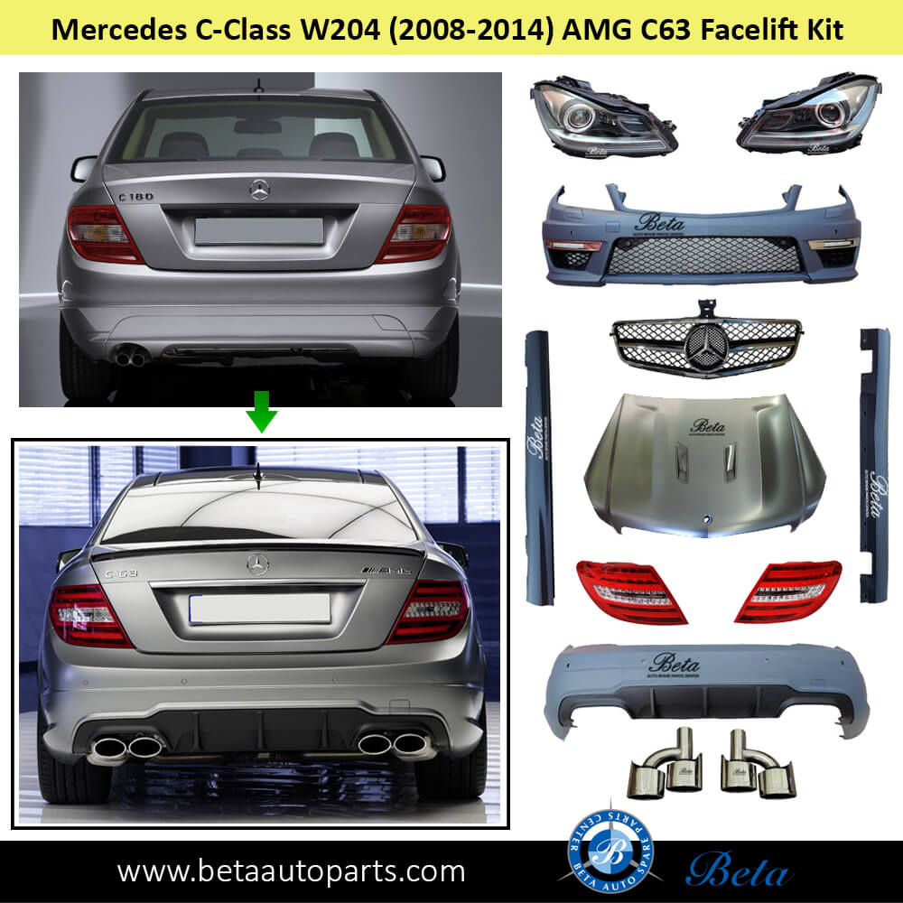 Mercedes C-Class W204 (2008-2014), AMG C63 Facelift Conversion Kit