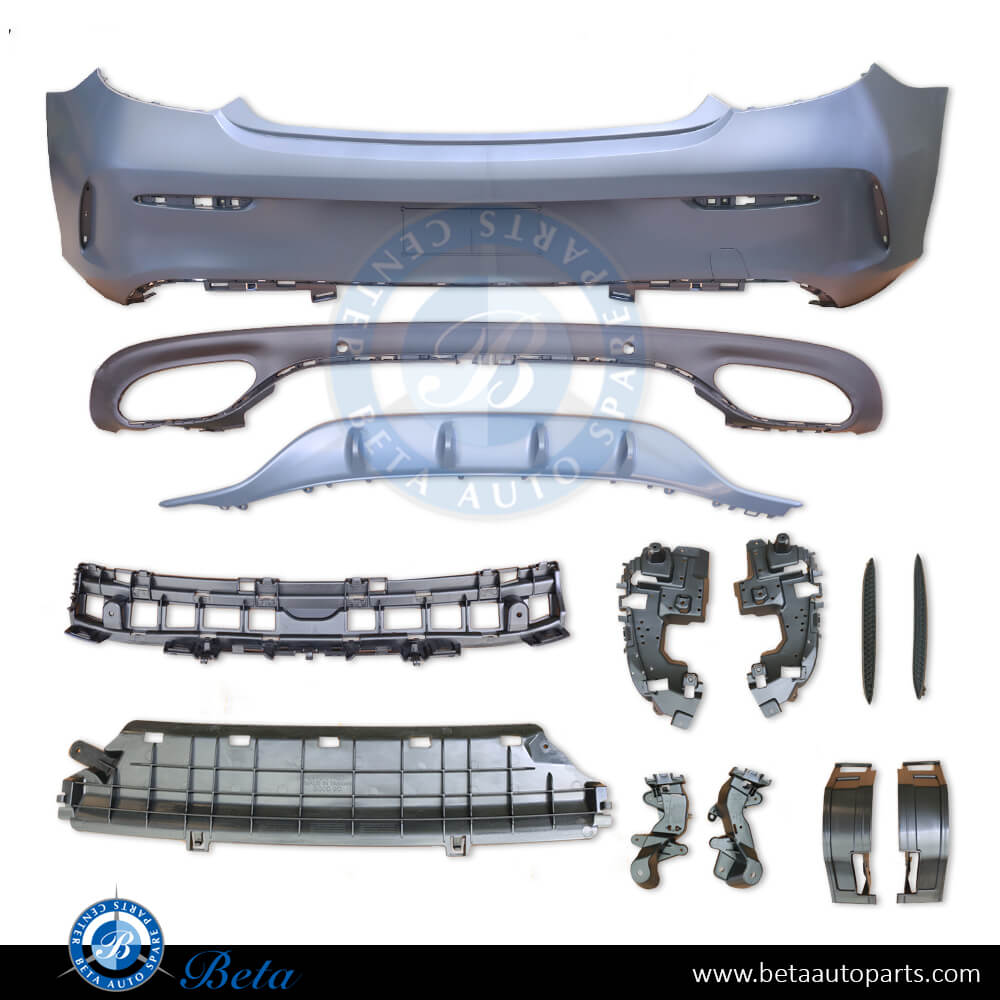 Rear Bumper assembly withuot PDC Normal AMG for Mercedes C-Class Coupe C205 2015-2018 models, Part Number 2058808603