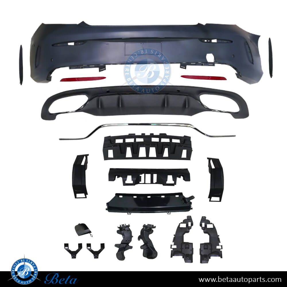 Rear Bumper with Park Assist Normal AMG for Mercedes C-Class Coupe C205 2019-2021 models