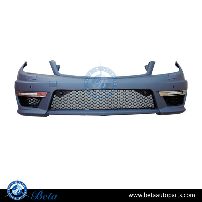 Front Bumper with PDC C63 Look for Mercedes C-Class W204 2011-2014 models