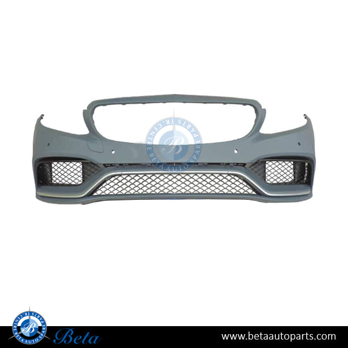 Front Bumper with Silver Moulding C63 Look for Mercedes C-Class W205 2015-2018 models