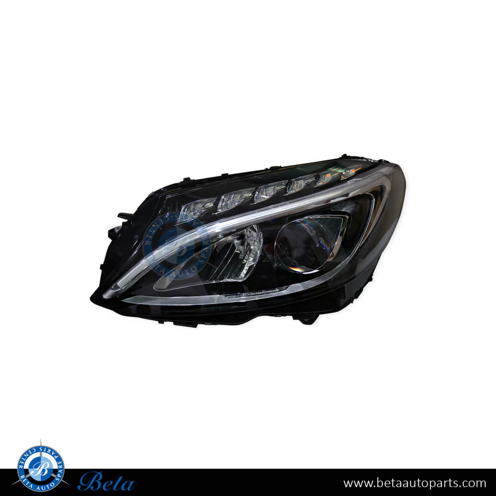 Left Side Headlamp Static LED for Mercedes C-Class W205 2015-2018 models, Part Number 2059067303