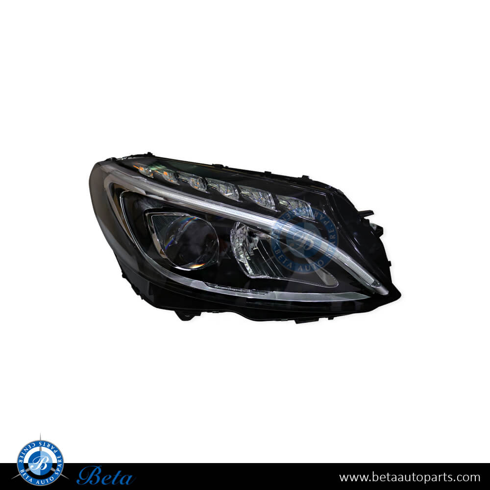 Right Side Headlamp Static LED for Mercedes C-Class W205 2015-2018 models, Part Number 2059067403