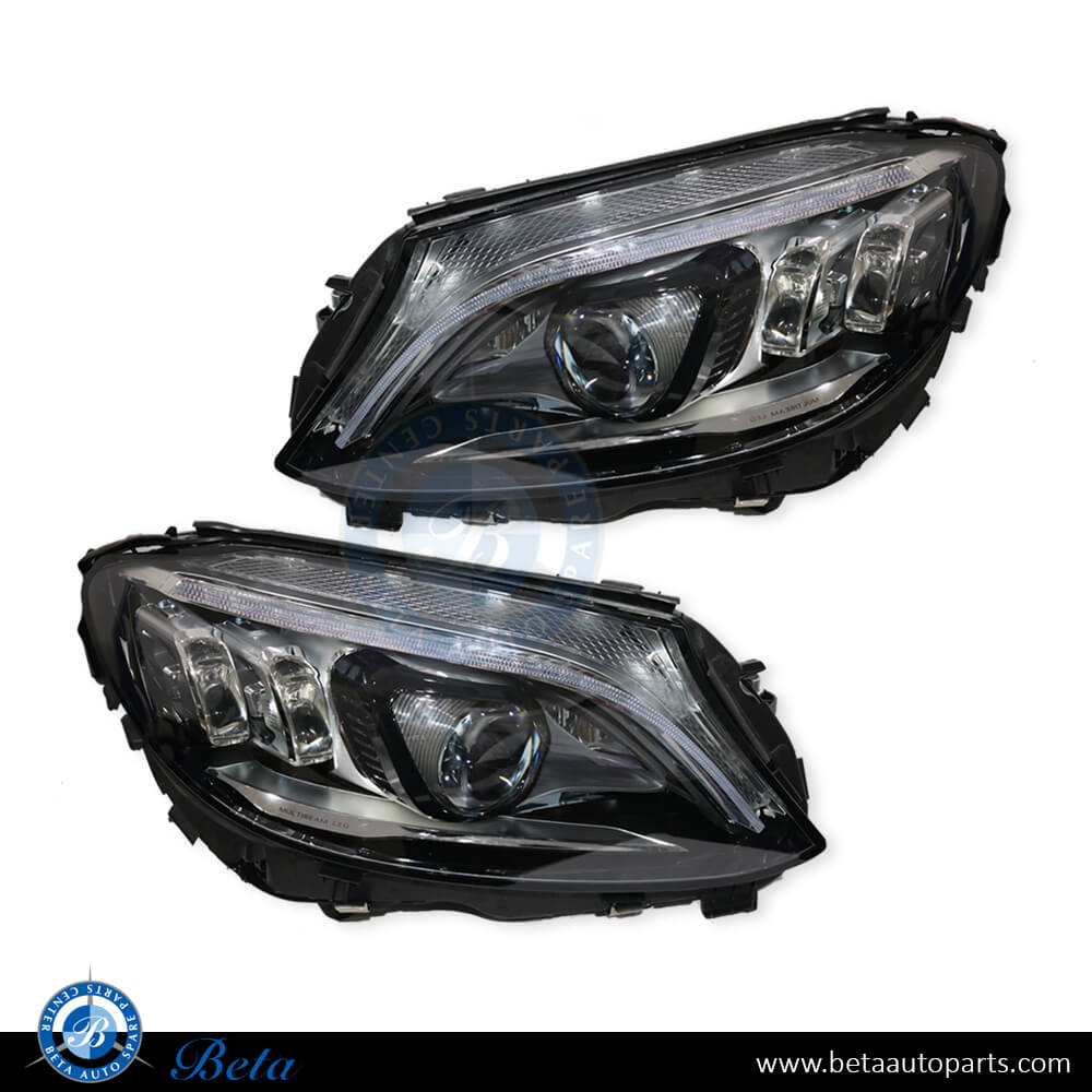 Headlamp Upgrade to 2019 Look Dynamic LED for Mercedes C-Class W205 2015-up models, Part Number 2059066404 / 2059066504