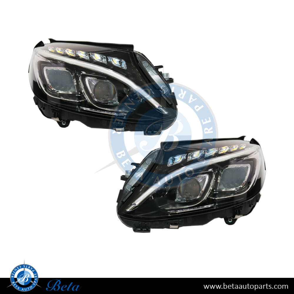 Headlamp Upgrade from Normal to Dynamic LED Look for Mercedes C-Class W205 2015-2018 models, Part Number 2058202961 / 2058203061