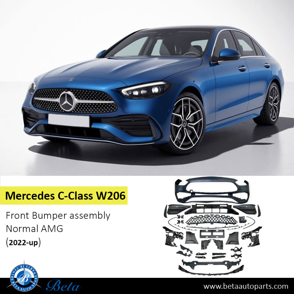 Mercedes C-Class W206 (2022-Up), Front Bumper Normal AMG with Park Assist, China, 2068859201