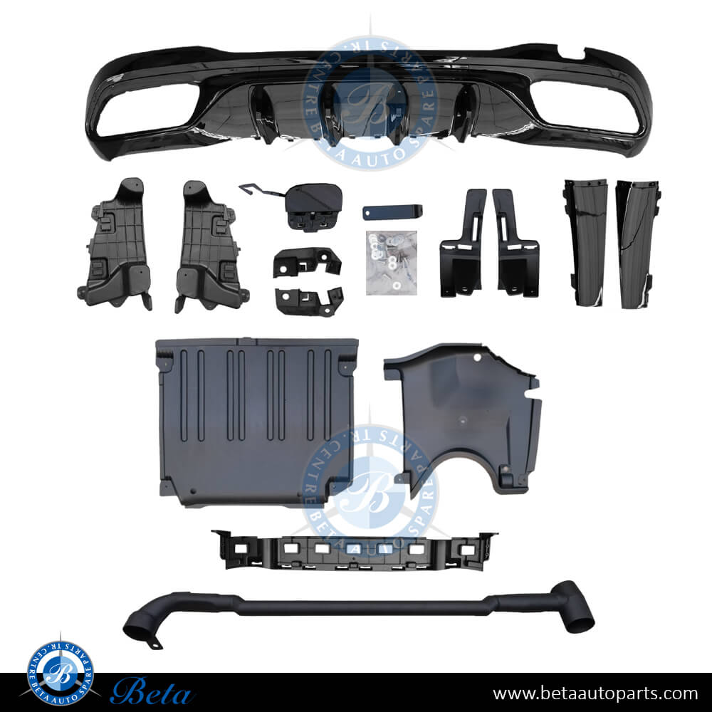 Rear Diffuser assembly AMG C63 Look for Normal AMG for Mercedes C-Class W206 2022-Up models, Part Number 2068854503