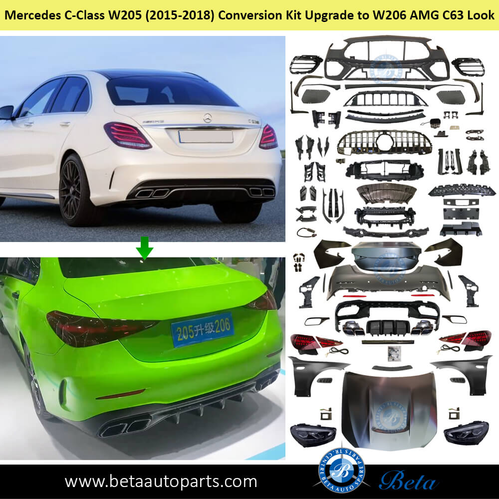 Mercedes C-Class W205 (2015-2018), Body Kit Conversion Upgrade to W206 AMG C63 Look, China