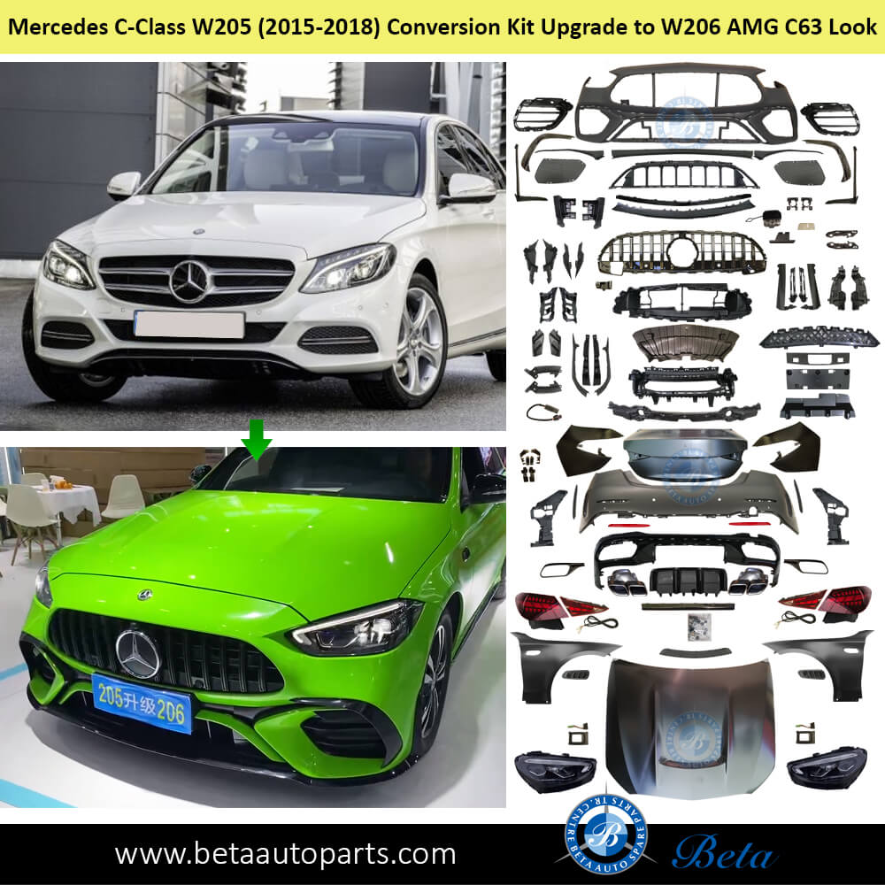 Body Kit Conversion Upgrade to W206 AMG C63 Look for Mercedes C-Class W205 2015-2018 models