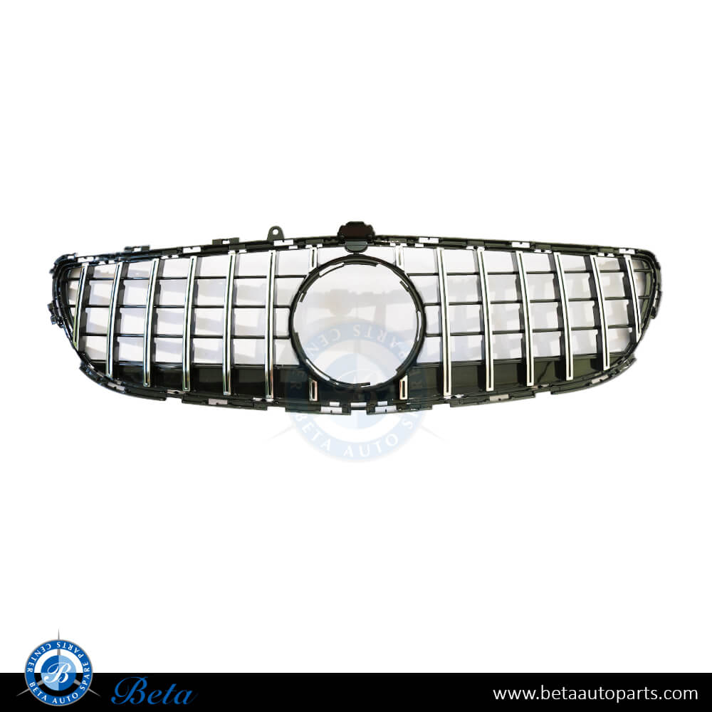 Grille GT Style Black and Chrome color for Mercedes CLS-Class W218 2015-2018 models