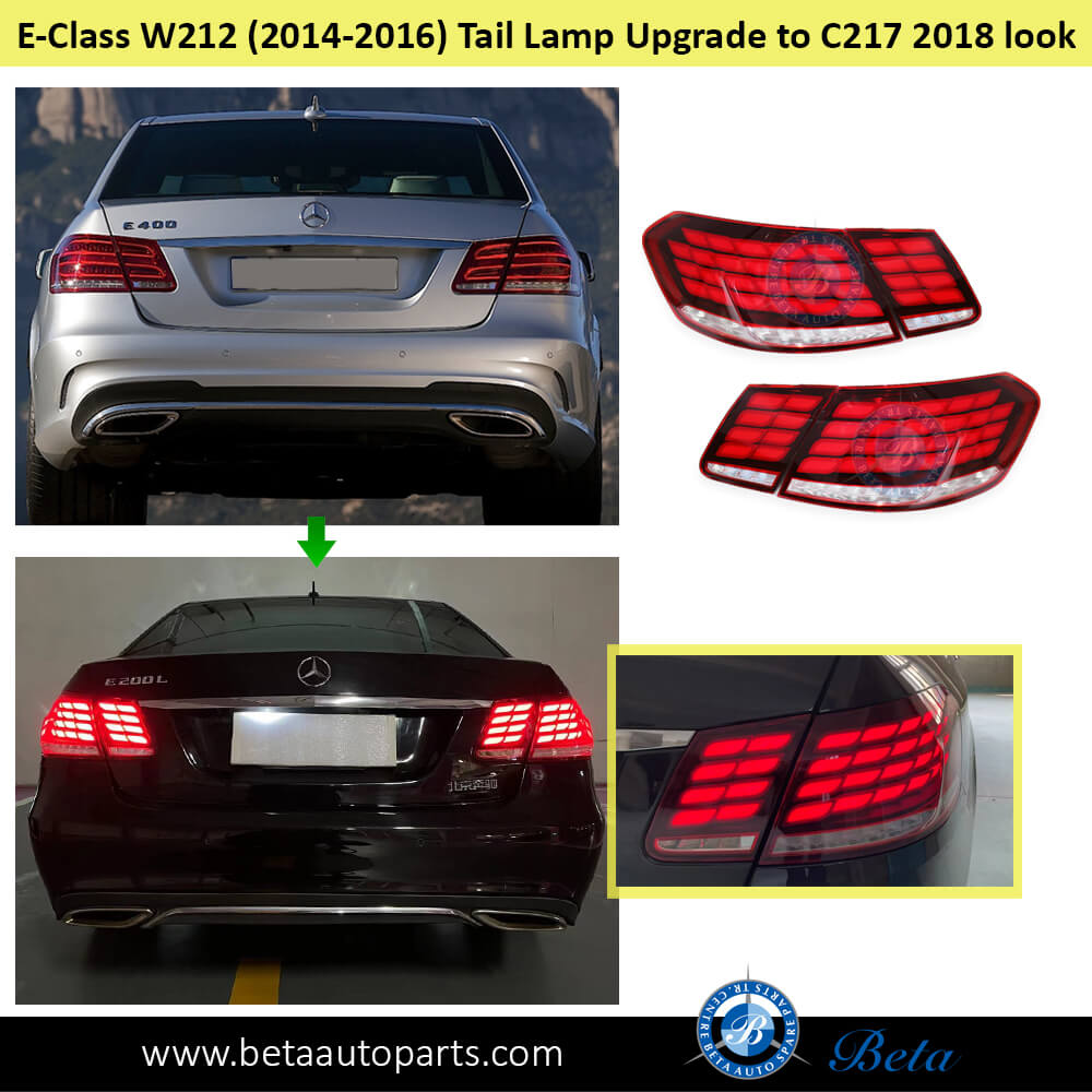 Mercedes E-Class W212 (2014-2016), Tail Lamps Upgrade to C217 2018 Look, China