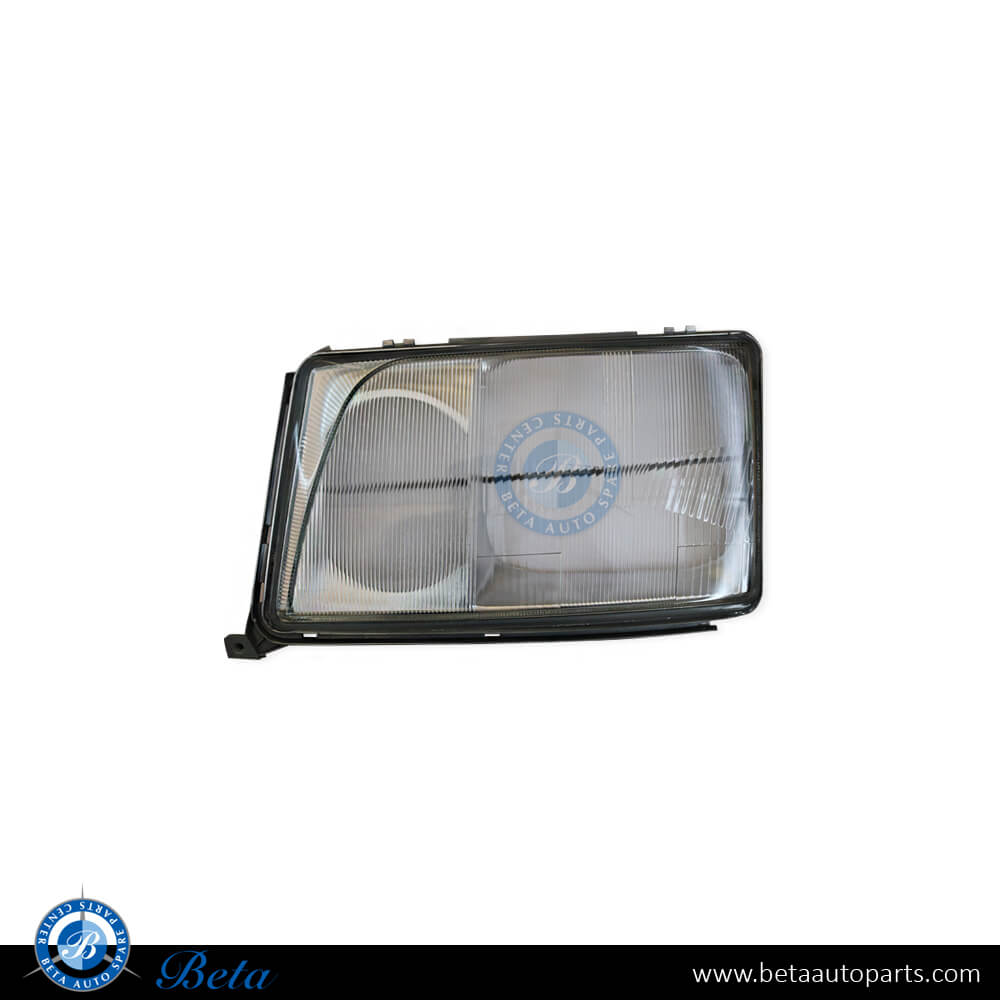 Left Side Headlamp Lens for Mercedes E-Class W124 1990-1995 models, Part Number 1248205366