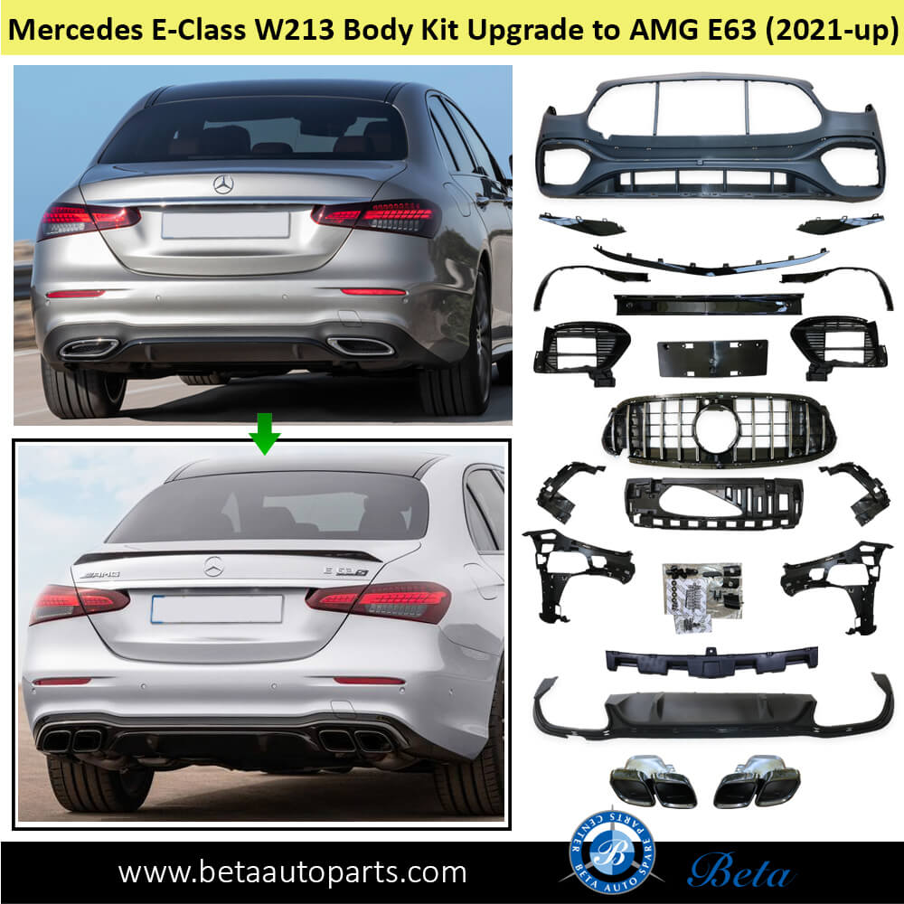 Mercedes E-Class W213 (2021-Up), Body Kit Upgrade to AMG E63 look without Rear Bumper for AMG, China