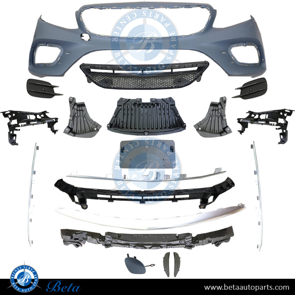 Front Bumper Assembly with PDC AMG E43 for Mercedes E-Class W213 2017-up models, Part Number 2138856902