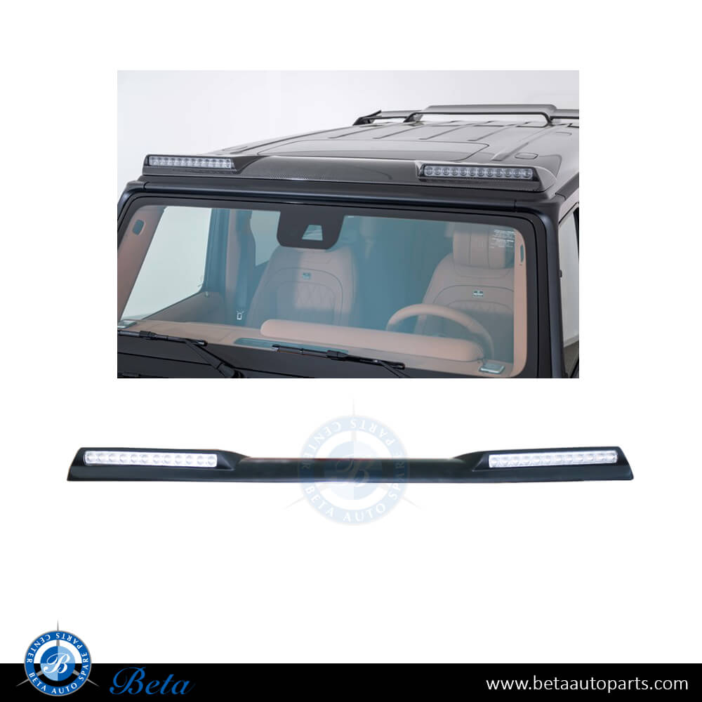 BBS Front Roof Spoiler with LED for Mercedes G-Class W463 2018-up models, Part Number 4638801101