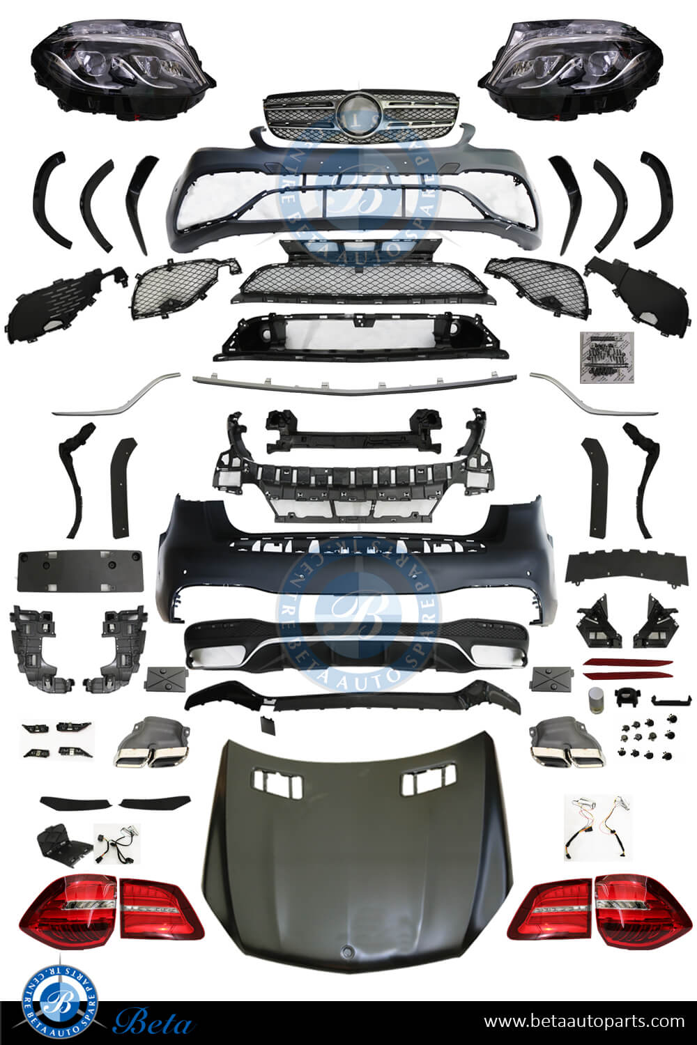 Mercedes GL-Class X166 (2013-2015), Conversion Kit Upgrade to 2016 AMG GLS63 Look, China