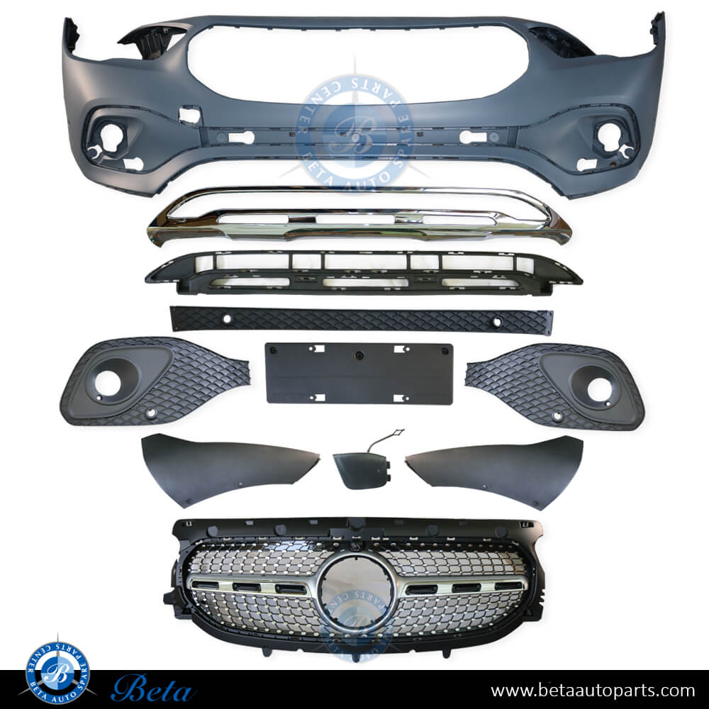 Front Bumper assembly with Grille for Mercedes GLA-Class H247 2020-Up models