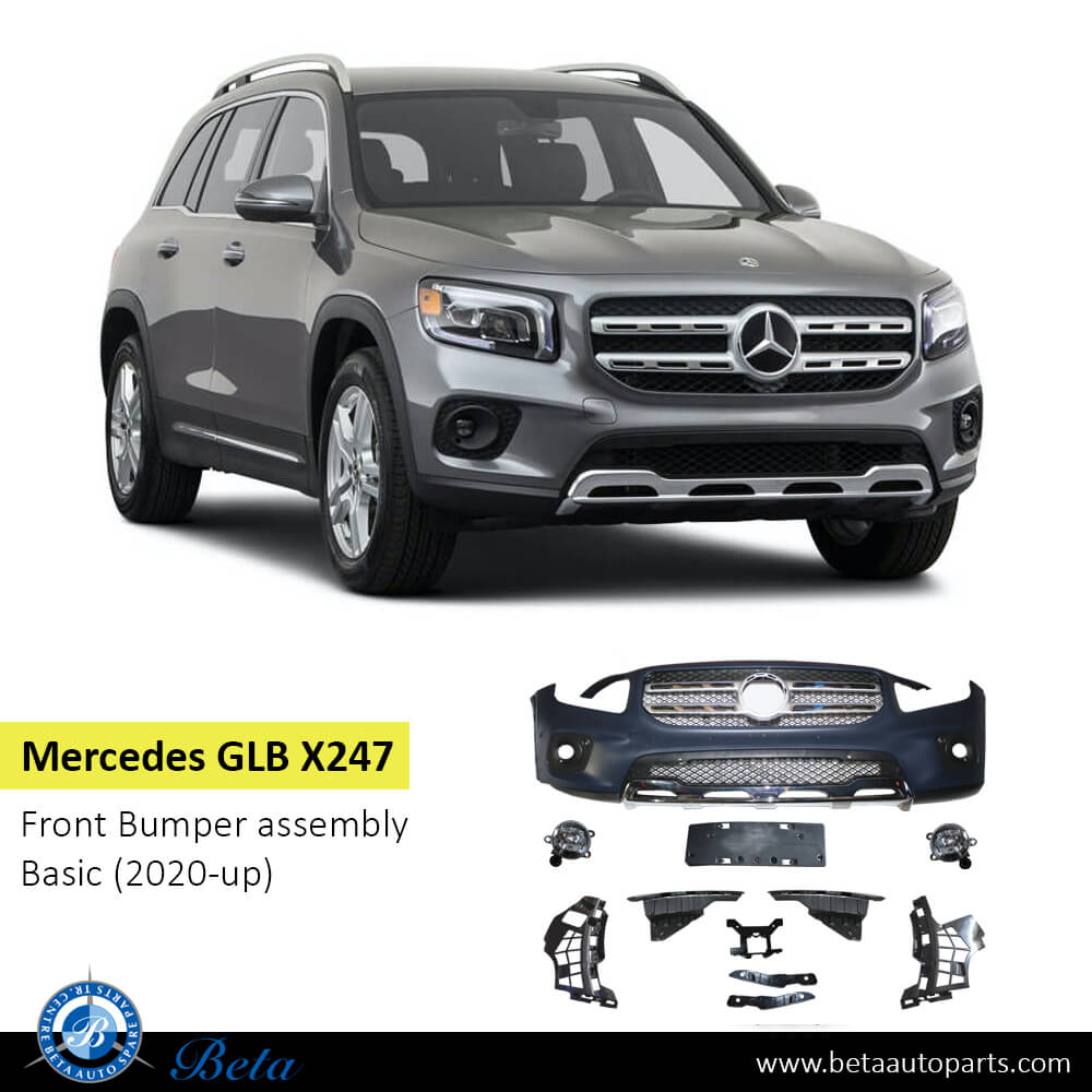 Mercedes GLB-Class X247 (2020-Up), Front Bumper Assembly Basic With Park Assist With Fog Lamp, China, 2478806506