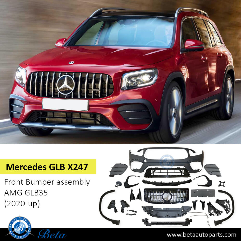 Mercedes GLB-Class  X247 (2020-Up), Front Bumper assembly AMG GLB35 with Park Assist, China, 2478801903