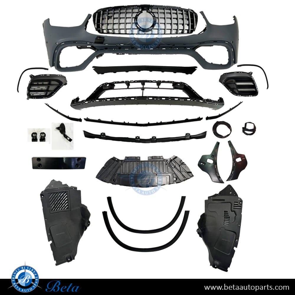 Front Bumper AMG GLC63 for Mercedes GLC-Class W253 2020-2022 models, Part Number 2538853605