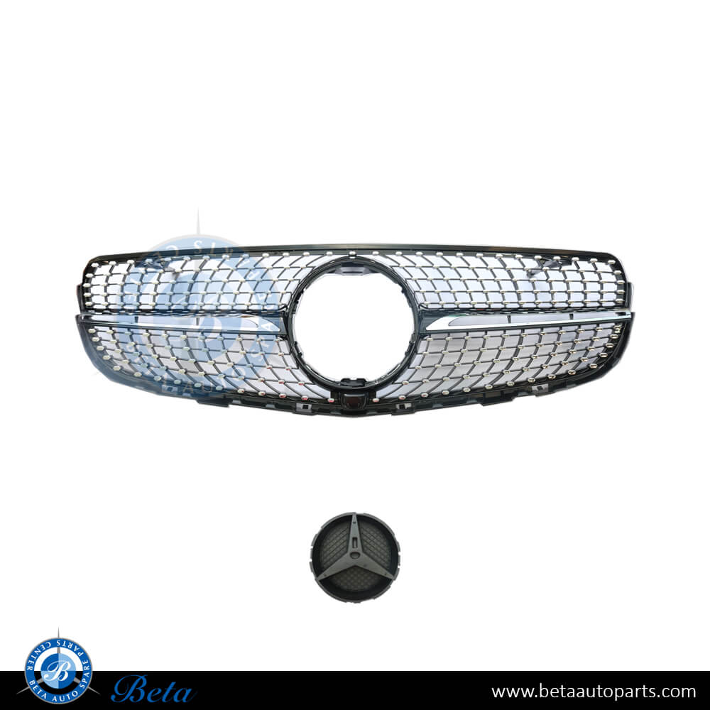 Grille Diamond Look with Camera Hole for Mercedes GLC-Class W253 2016-2019 models, Part Number 2538880100