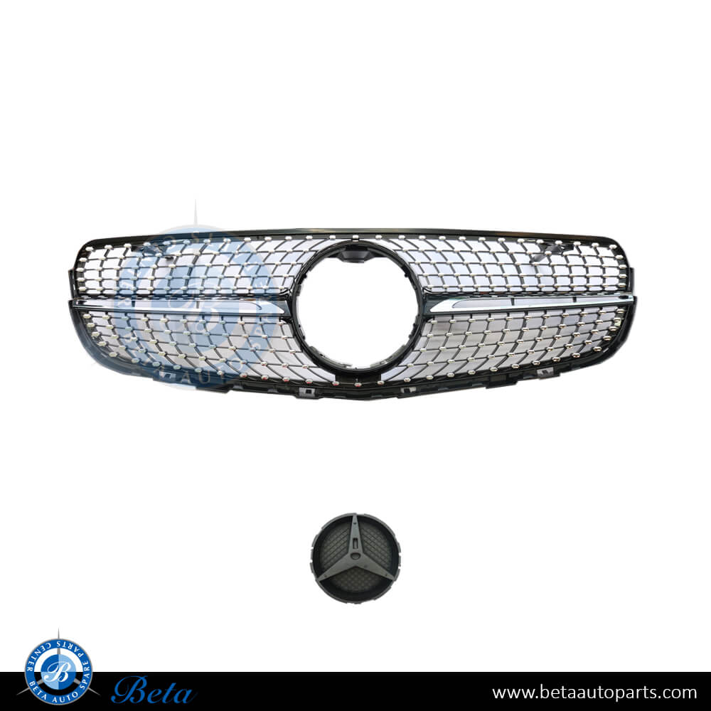 Grille Diamond Look without Camera Hole for Mercedes GLC-Class W253 2016-2019 models, Part Number 2538880000