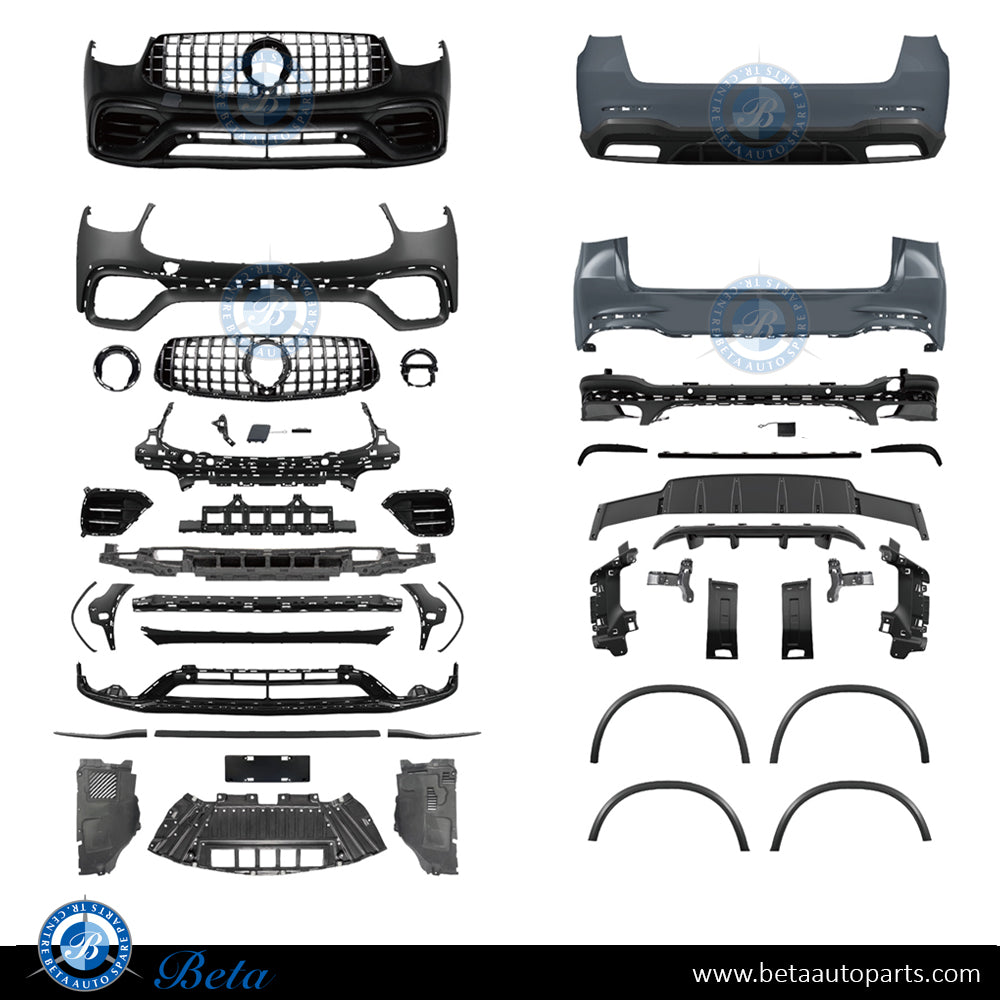 Body Kit AMG GLC63 with Black Moulding for Mercedes GLC-Class W253 2020-Up models