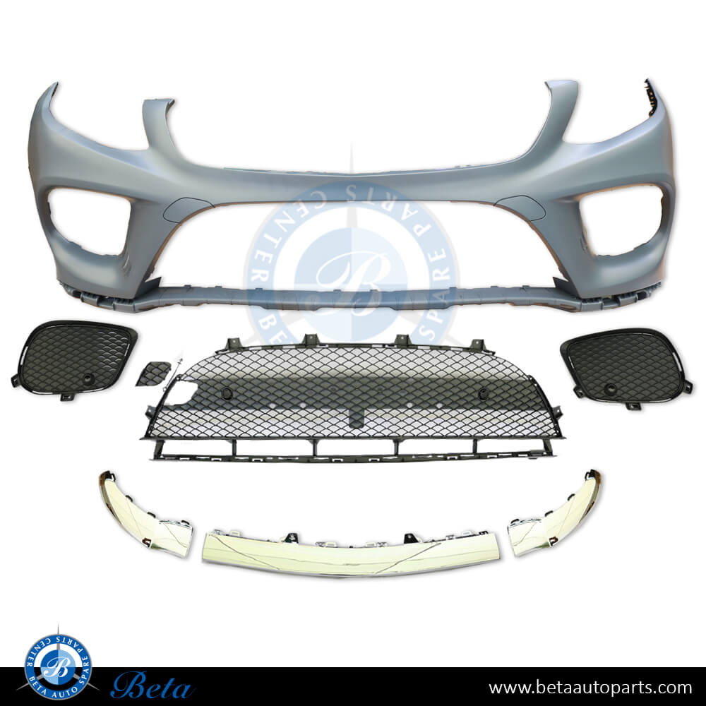 Mercedes GLE-Class W166 (2015-2018), Front Bumper assembly with PDC, China, 1668851638