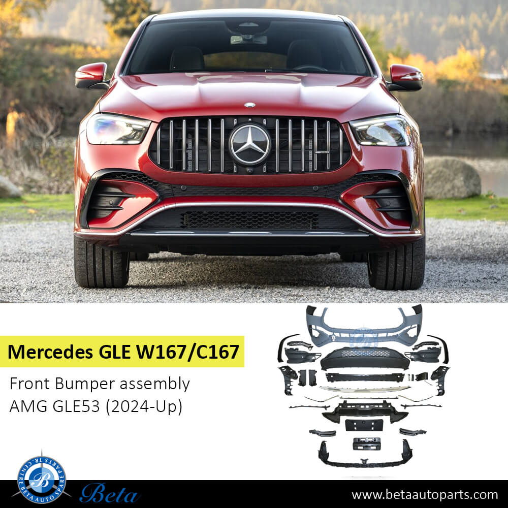 Mercedes GLE-Class W167/C167 (2024-Up), Front Bumper AMG GLE53 with Part Assist, China